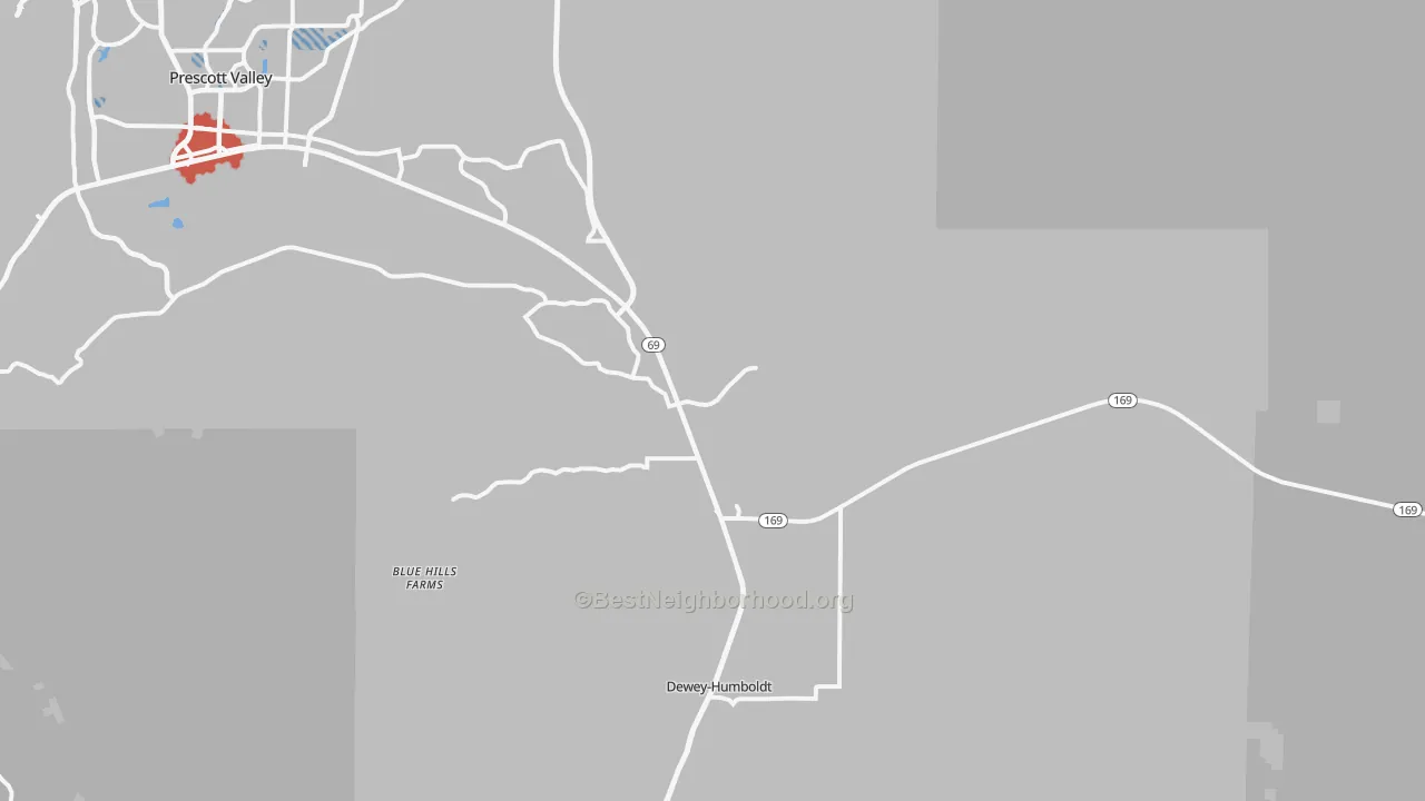 Transit Grade map of 86327, AZ