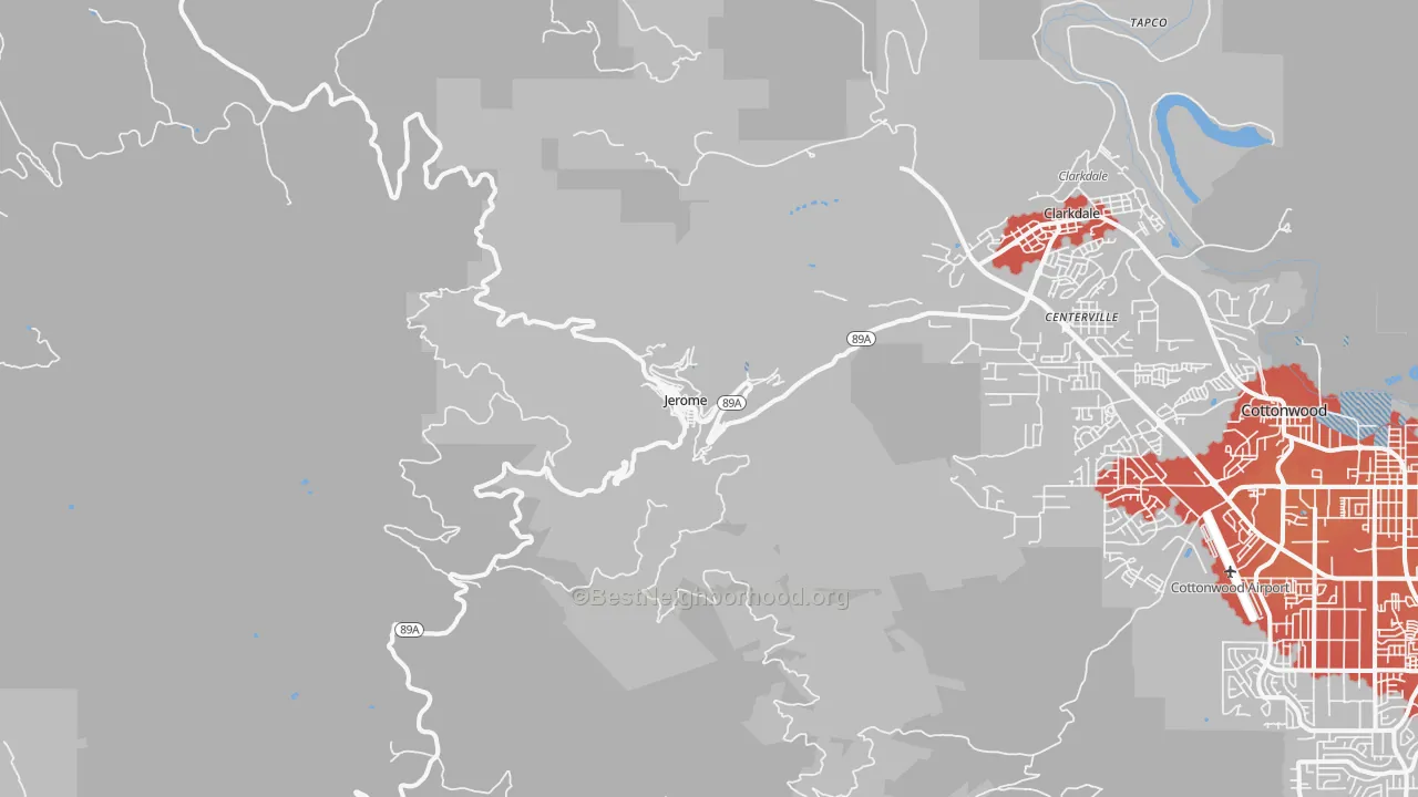 Transit Grade map of 86331, AZ