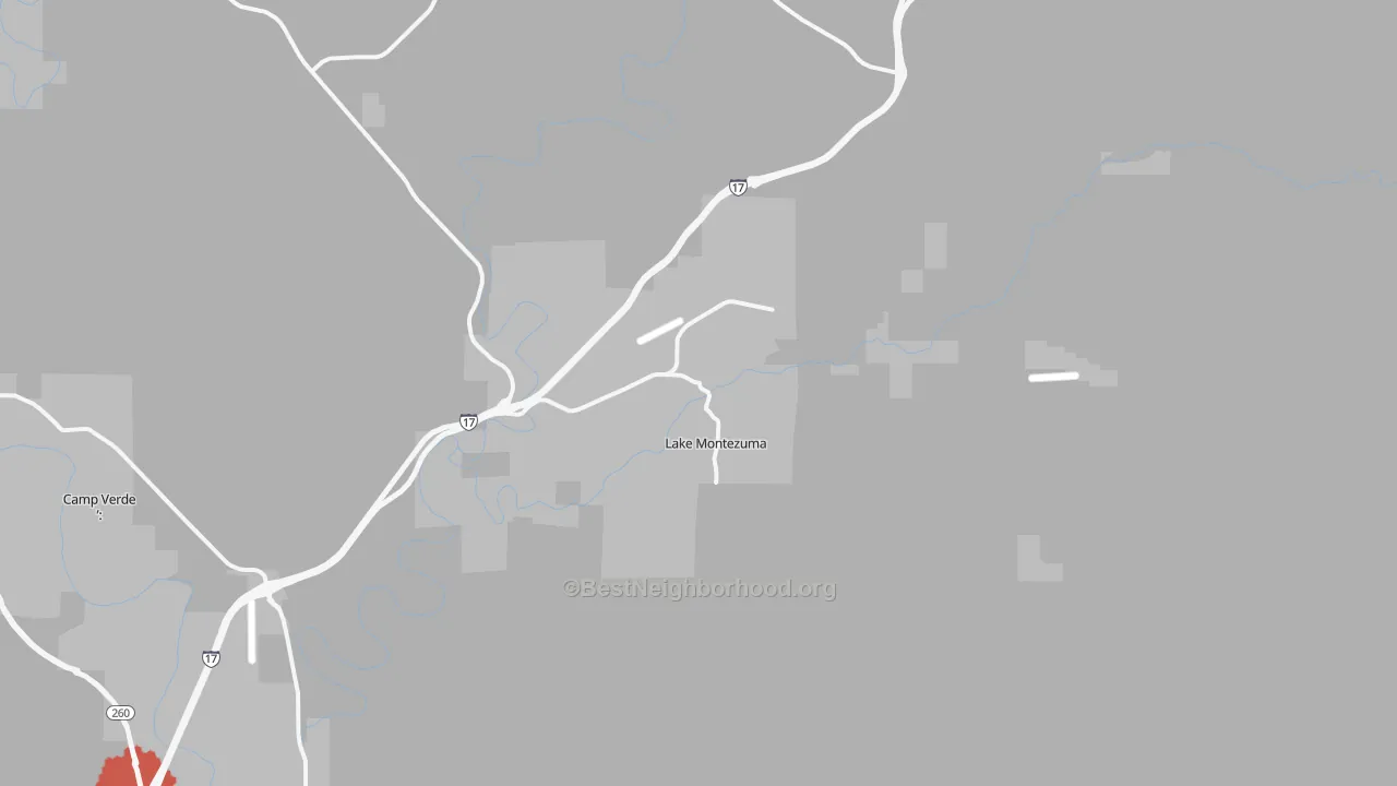 Transit Grade map of 86335, AZ