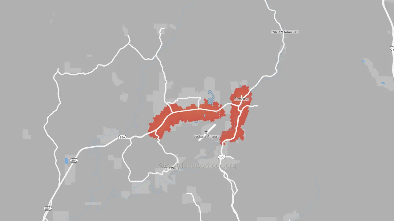 Transit Grade map of 86336, AZ