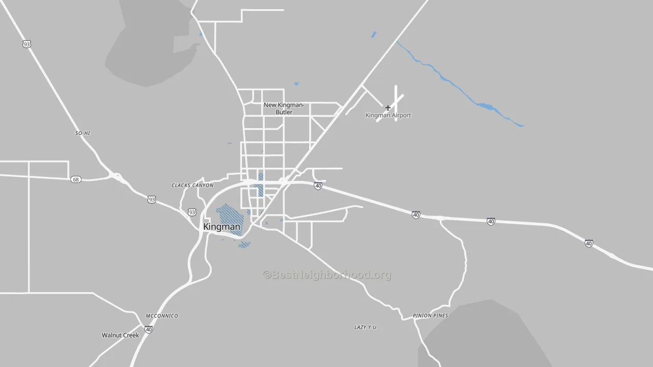 Transit Grade map of 86401, AZ