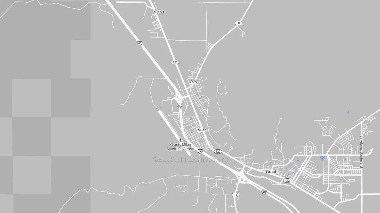Transit Grade map of 87021, NM