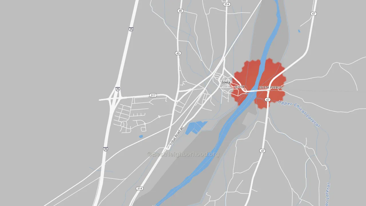 Transit Grade map of 87022, NM