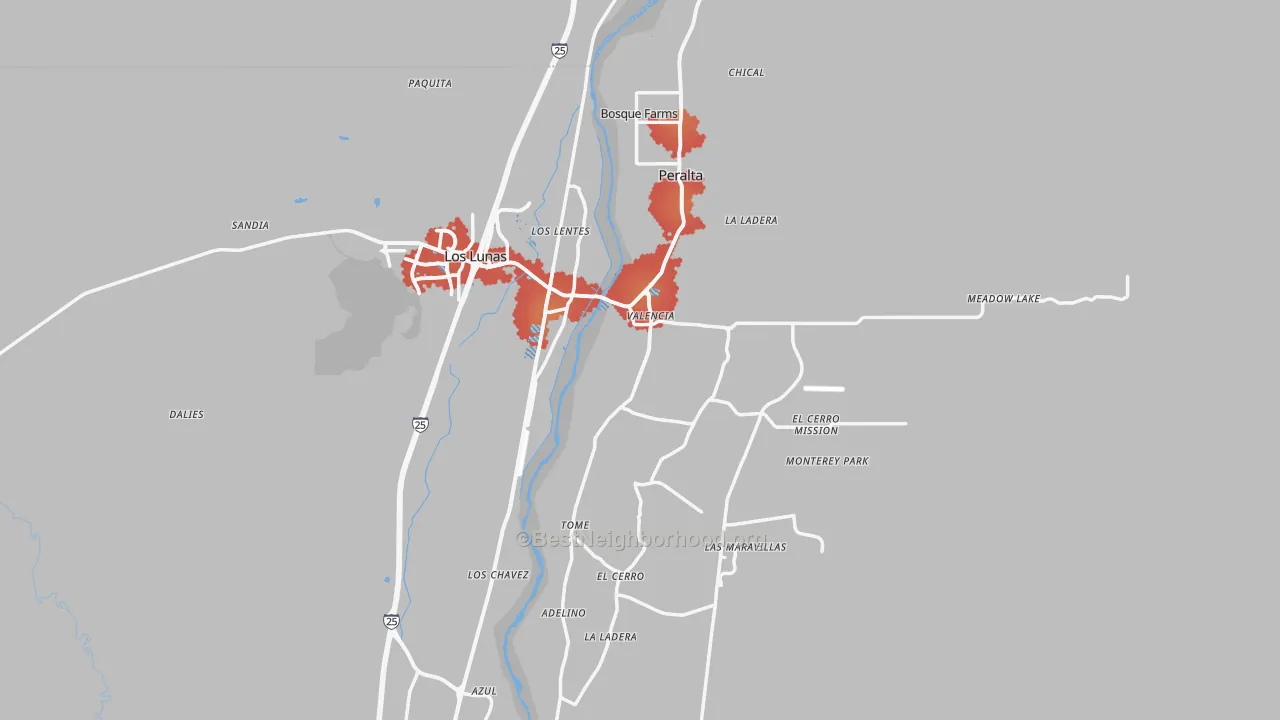 Transit Grade map of 87031, NM
