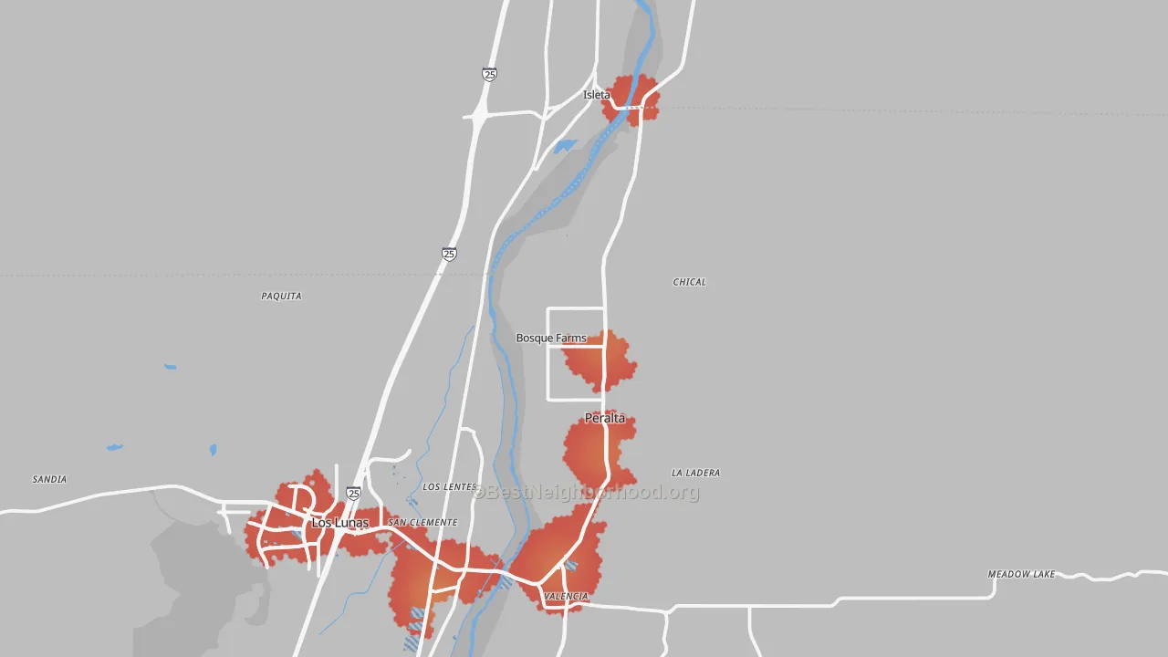 Transit Grade map of 87068, NM