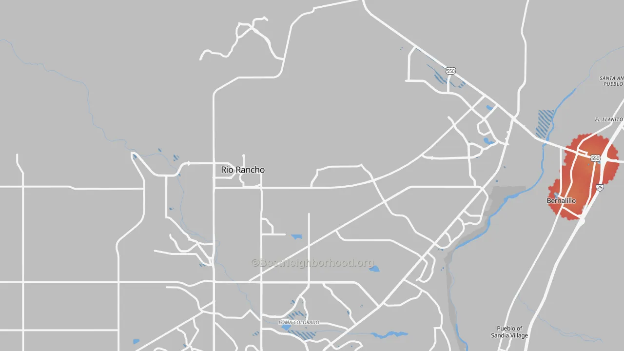 Transit Grade map of 87144, NM