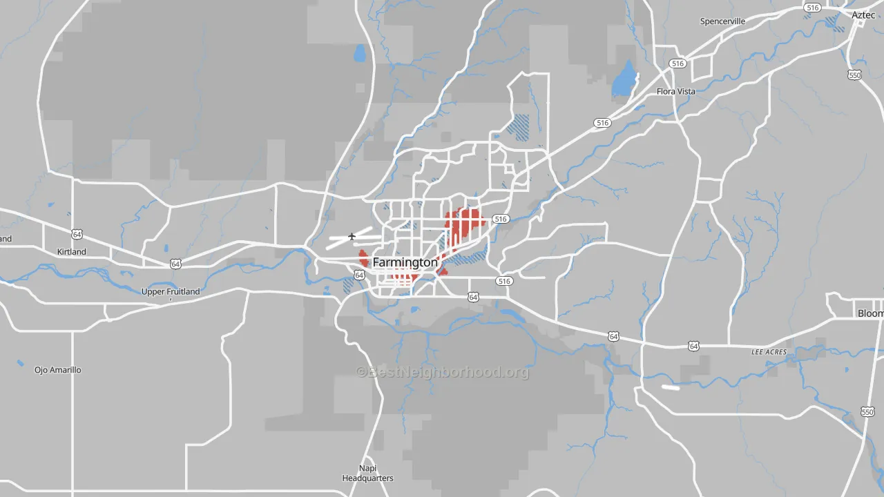 Transit Grade map of 87401, NM