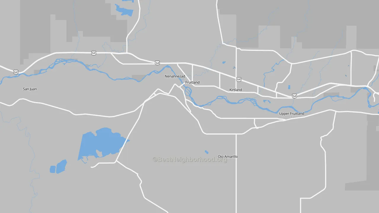 Transit Grade map of 87416, NM