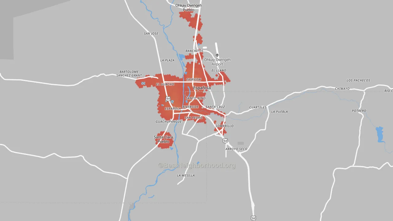 Transit Grade map of 87532, NM