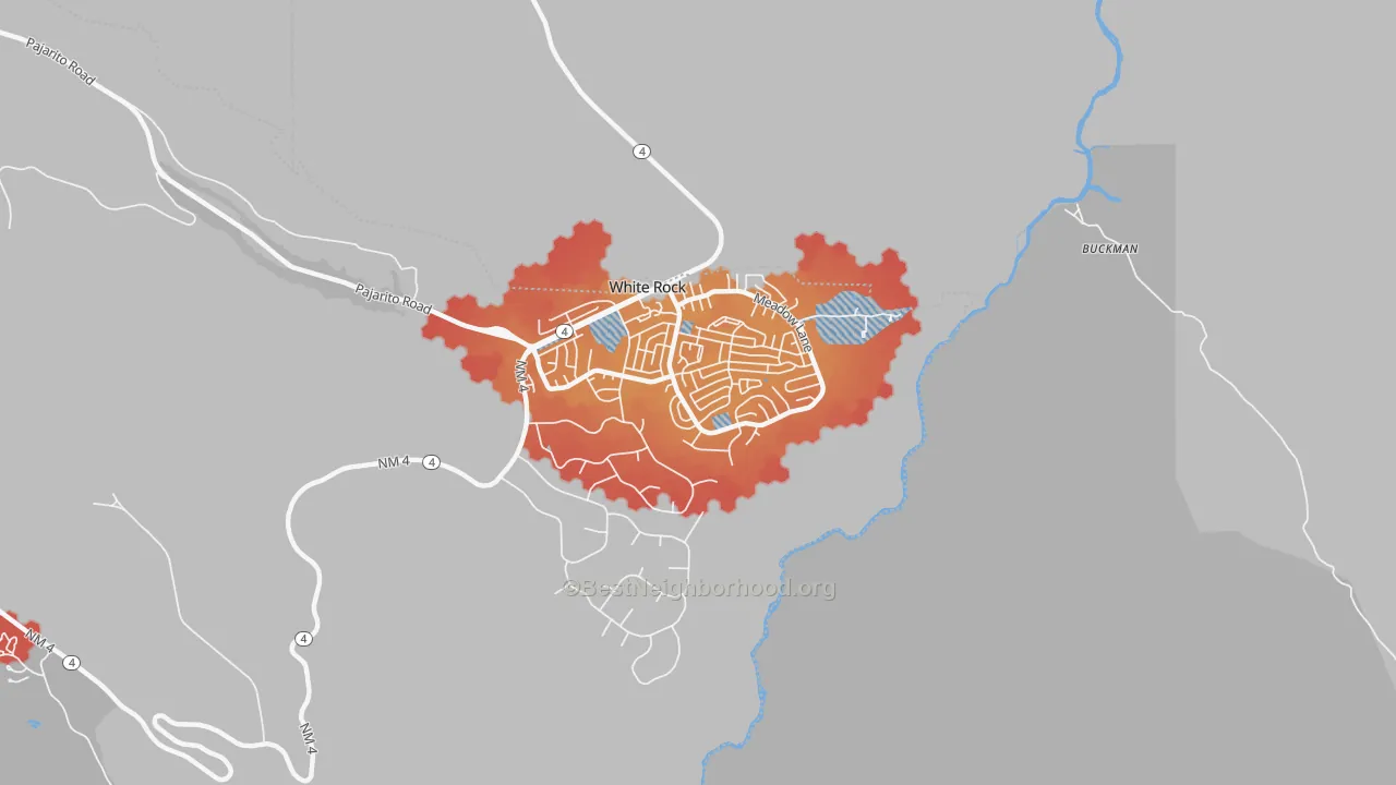 Transit Grade map of 87547, NM