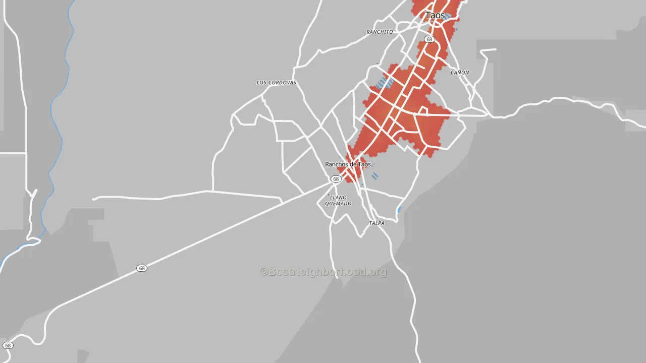 Transit Grade map of 87557, NM