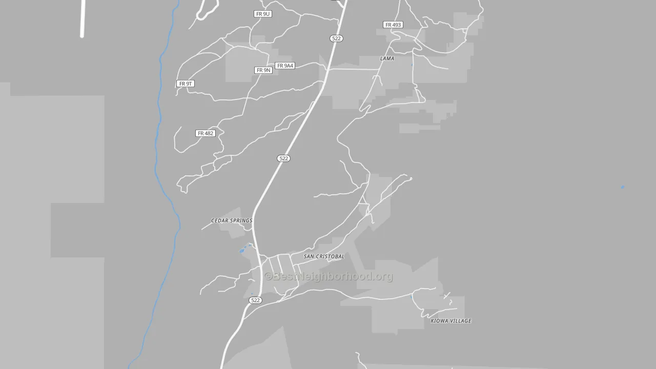 Transit Grade map of 87564, NM