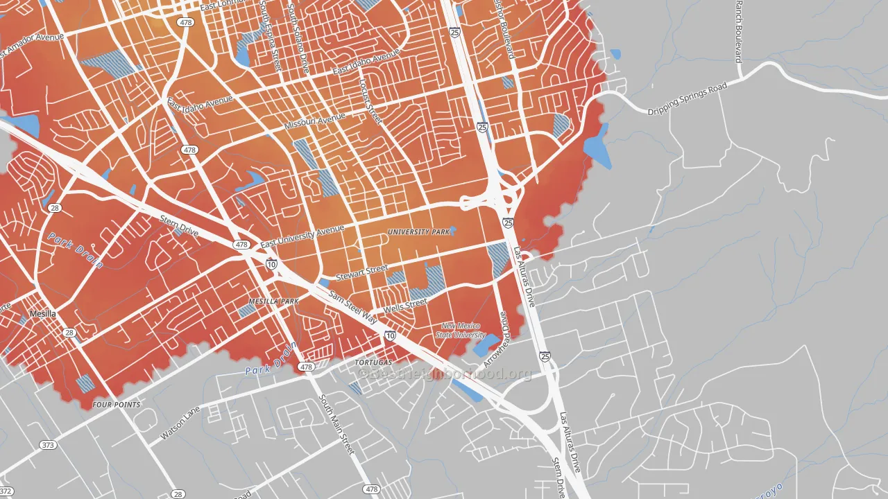 Transit Grade map of 88003, NM