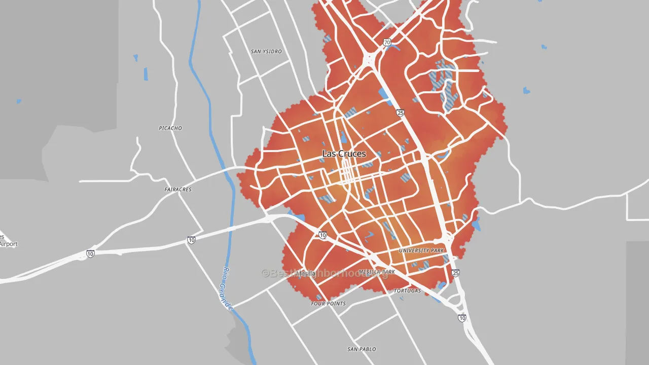 Transit Grade map of 88005, NM