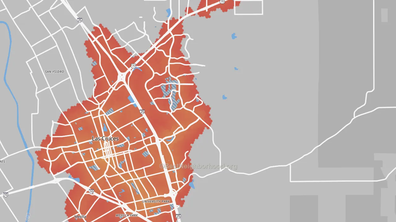 Transit Grade map of 88011, NM