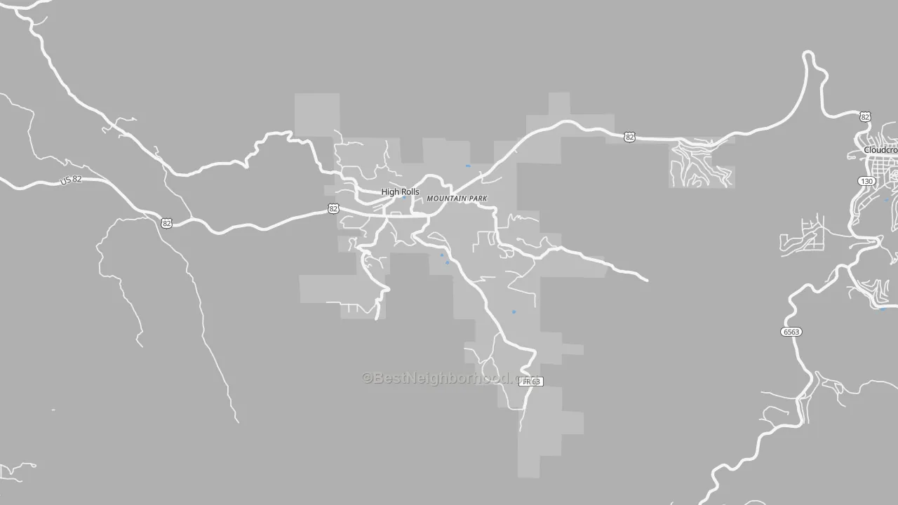 Transit Grade map of 88325, NM