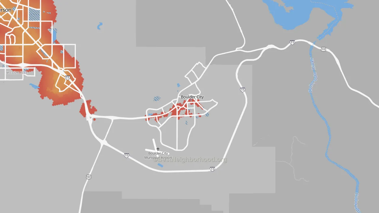 Transit Grade map of 89005, NV