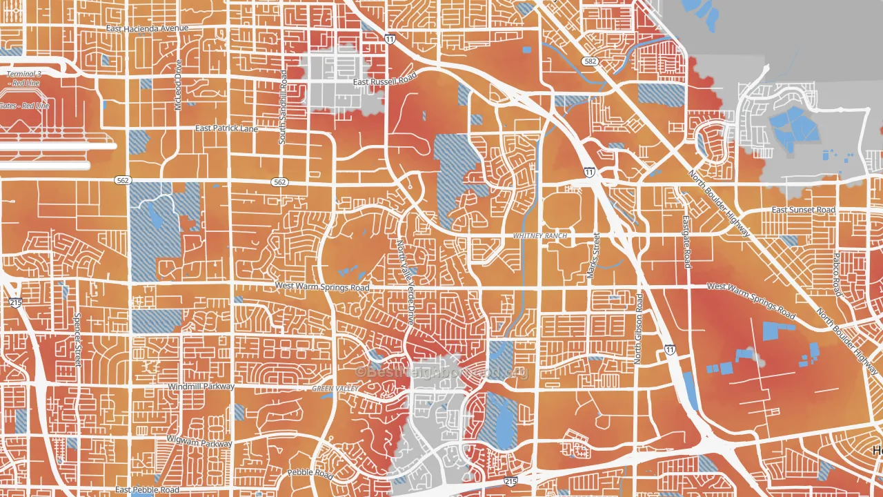 Transit Grade map of 89014, NV