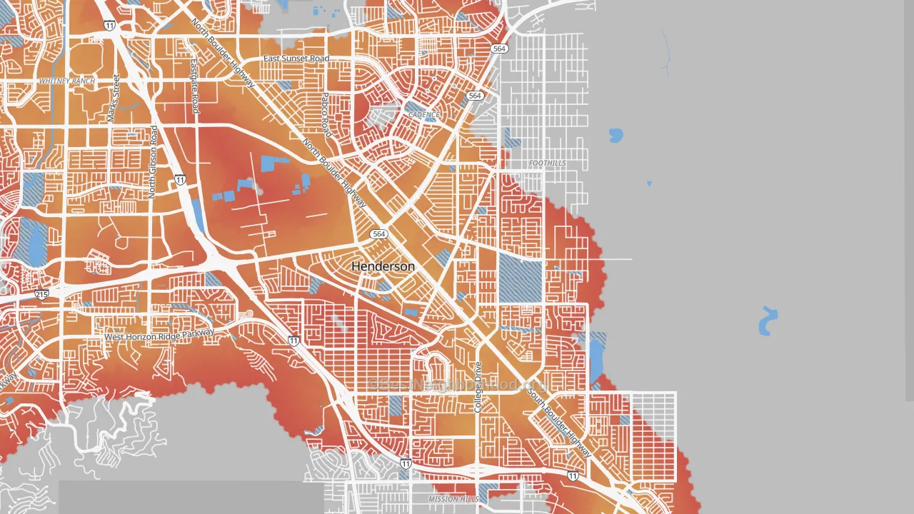Transit Grade map of 89015, NV