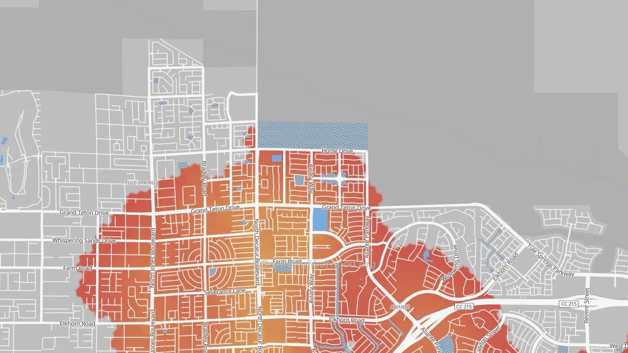 Transit Grade map of 89085, NV