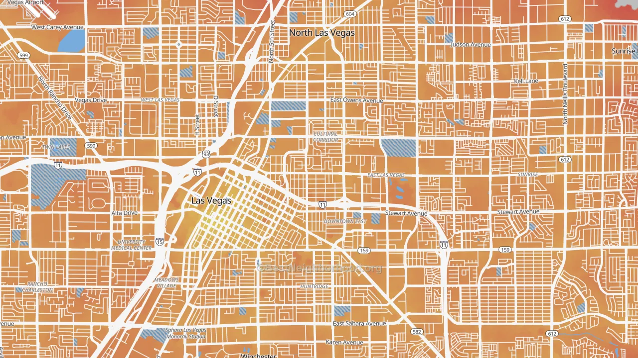 Transit Grade map of 89101, NV