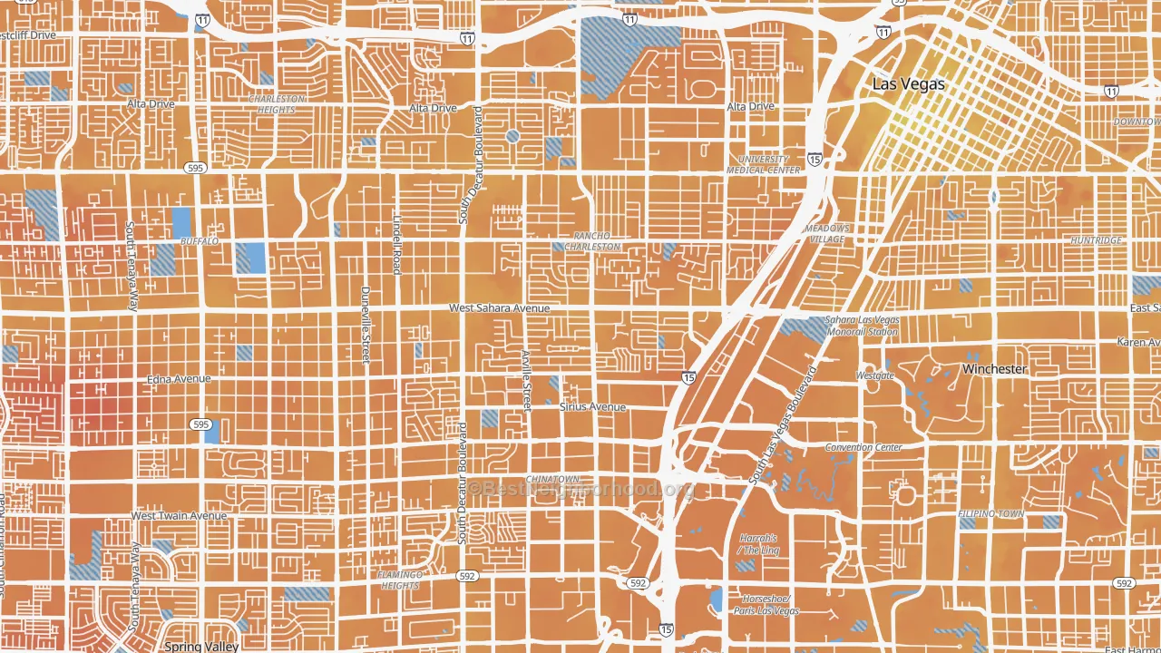 Transit Grade map of 89102, NV