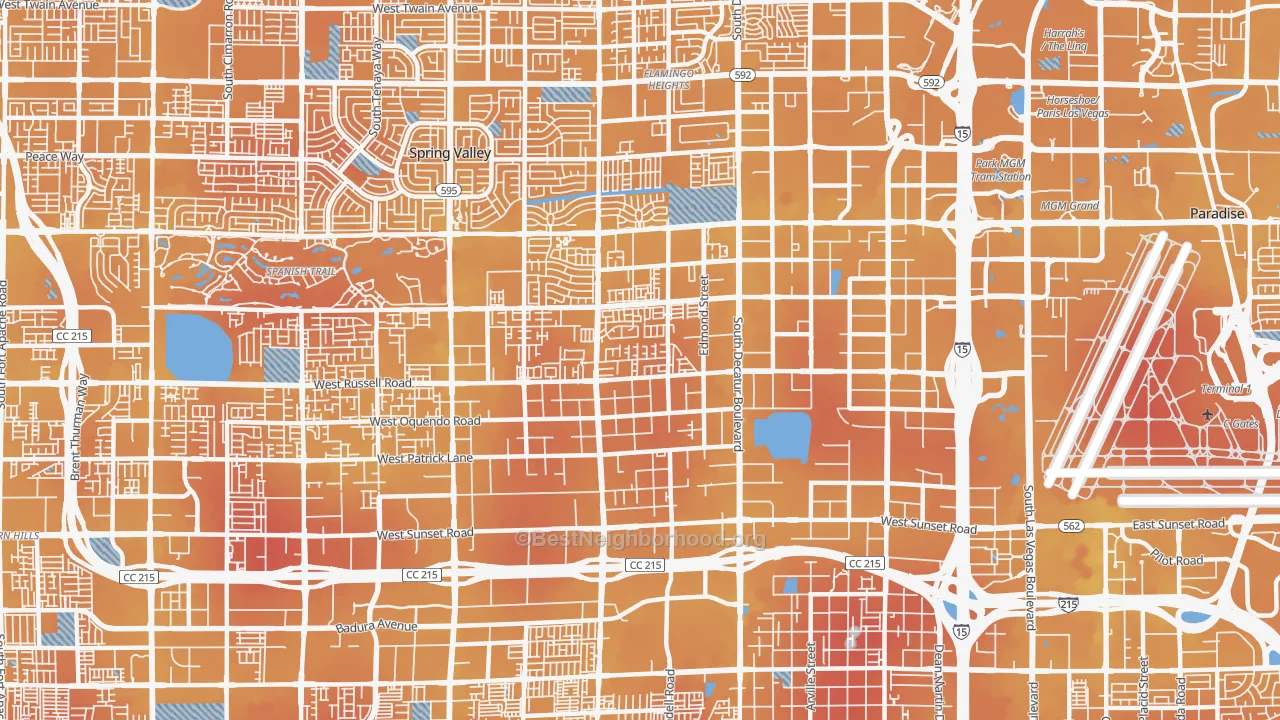 Transit Grade map of 89118, NV