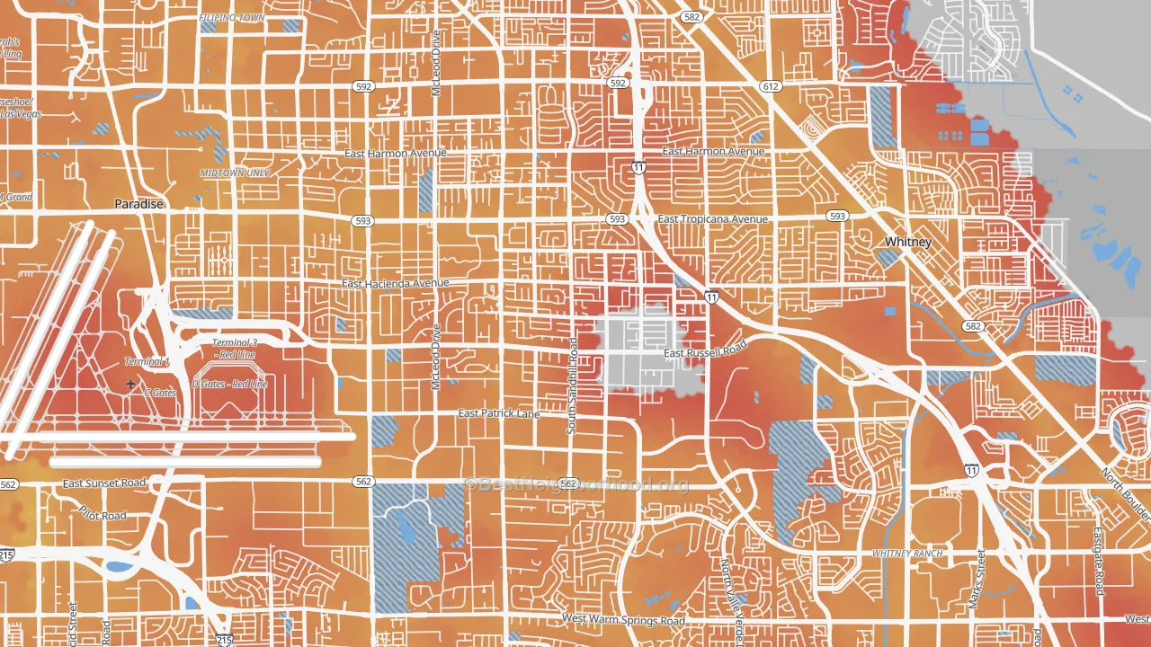 Transit Grade map of 89120, NV