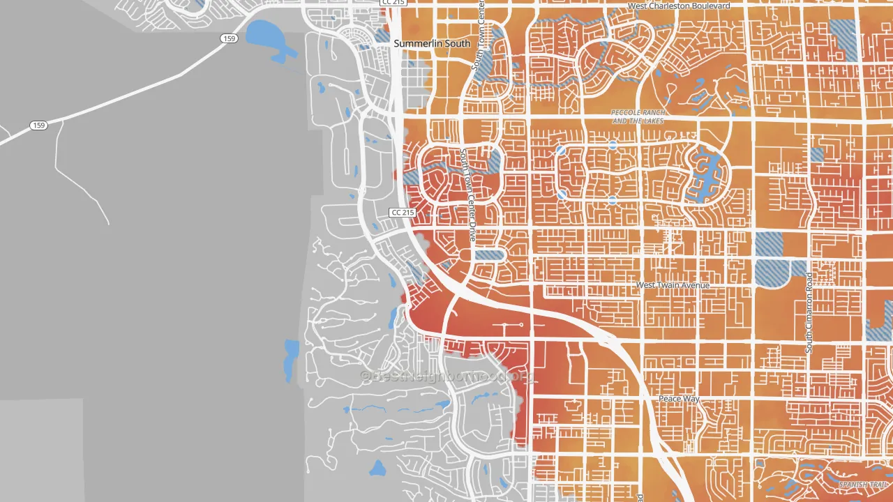 Transit Grade map of 89135, NV