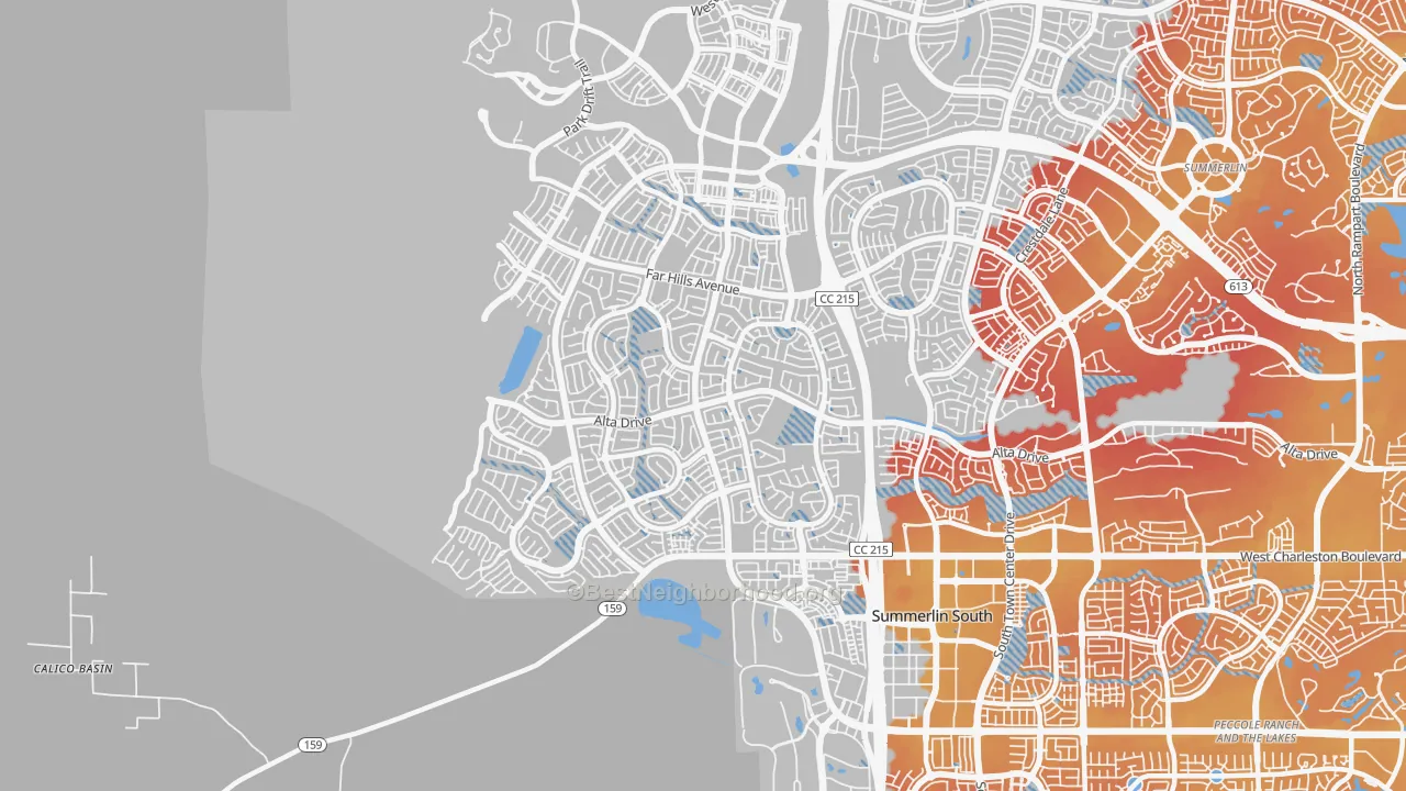 Transit Grade map of 89138, NV