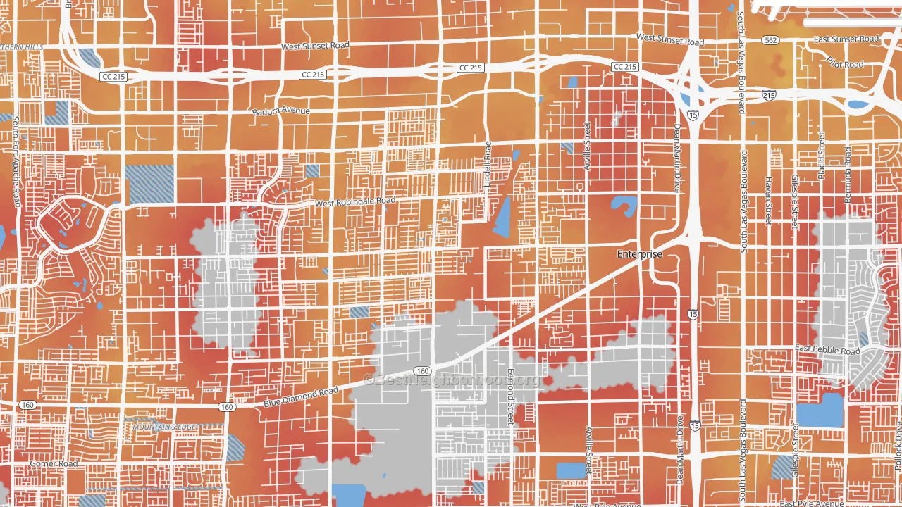 Transit Grade map of 89139, NV