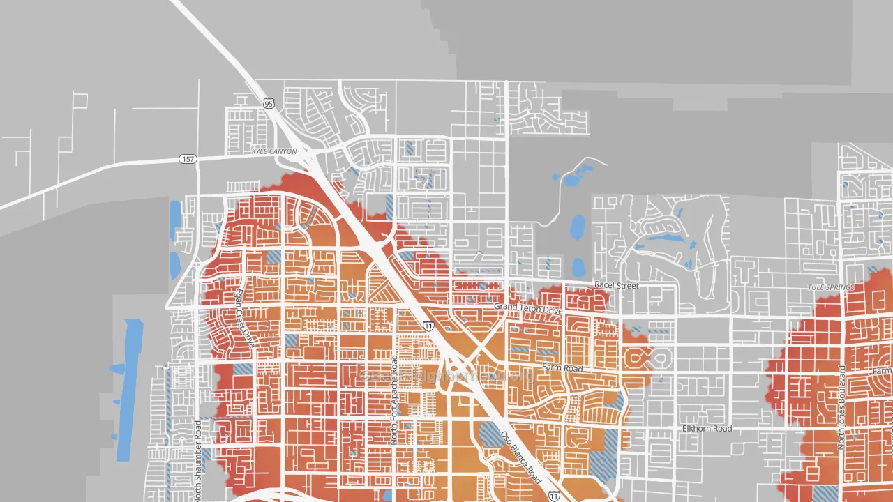 Transit Grade map of 89143, NV