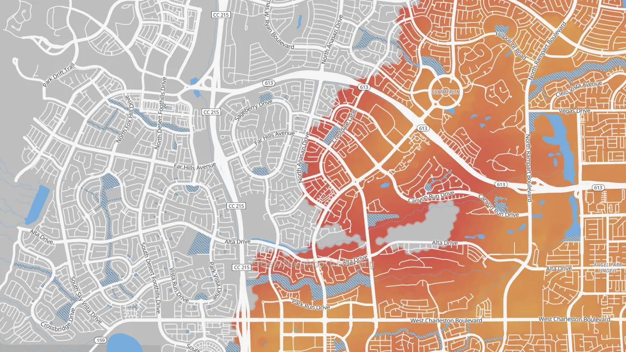 Transit Grade map of 89144, NV
