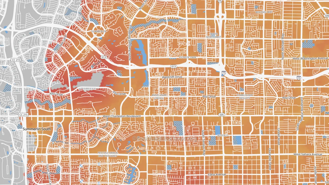 Transit Grade map of 89145, NV