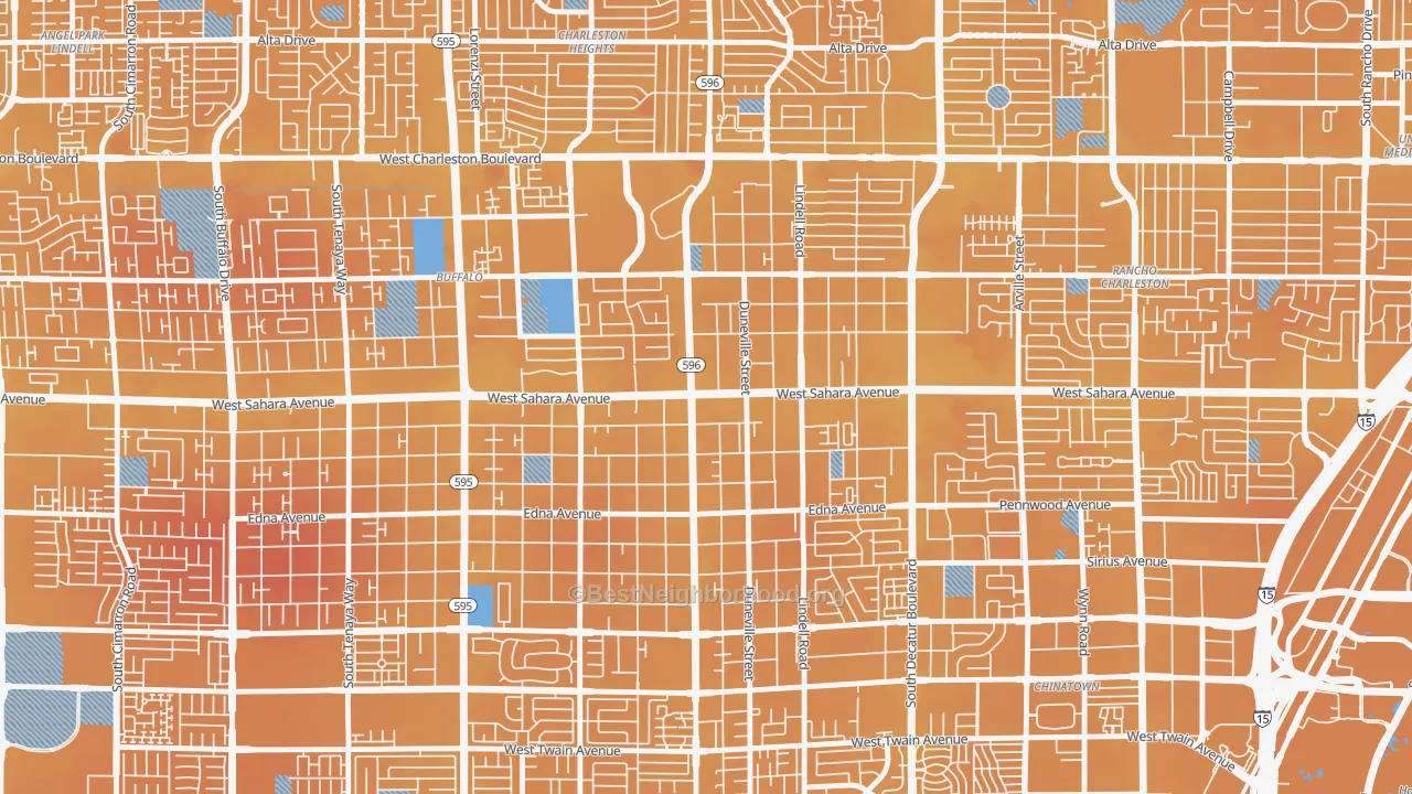 Transit Grade map of 89146, NV