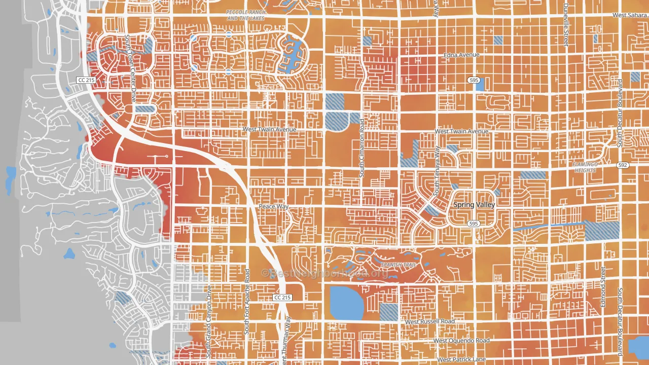 Transit Grade map of 89147, NV