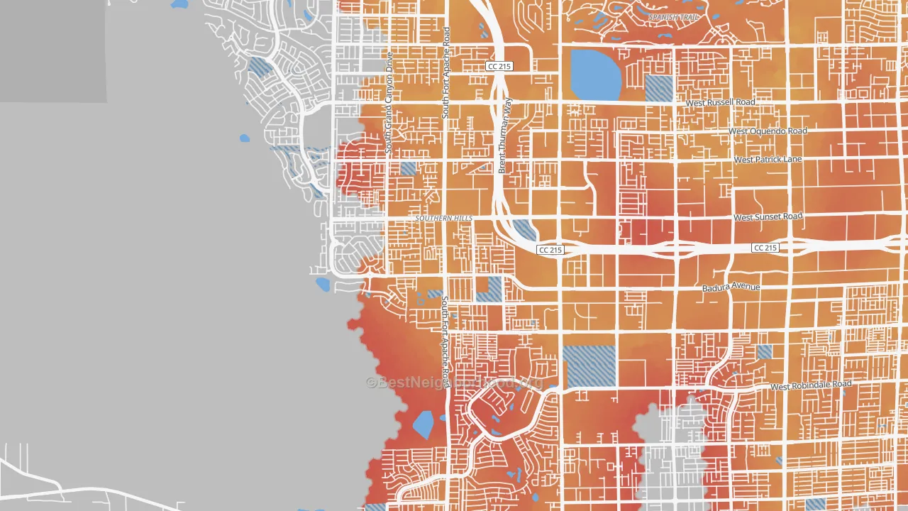 Transit Grade map of 89148, NV
