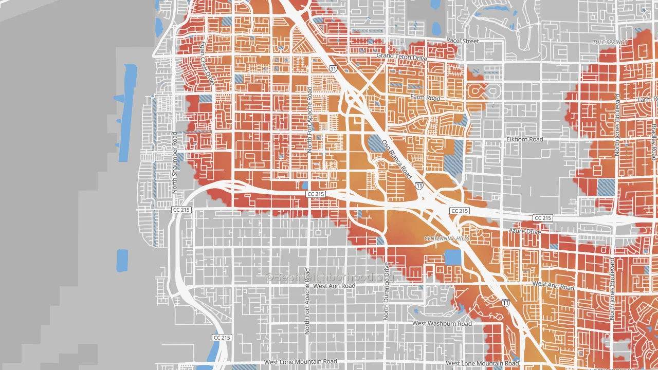 Transit Grade map of 89149, NV