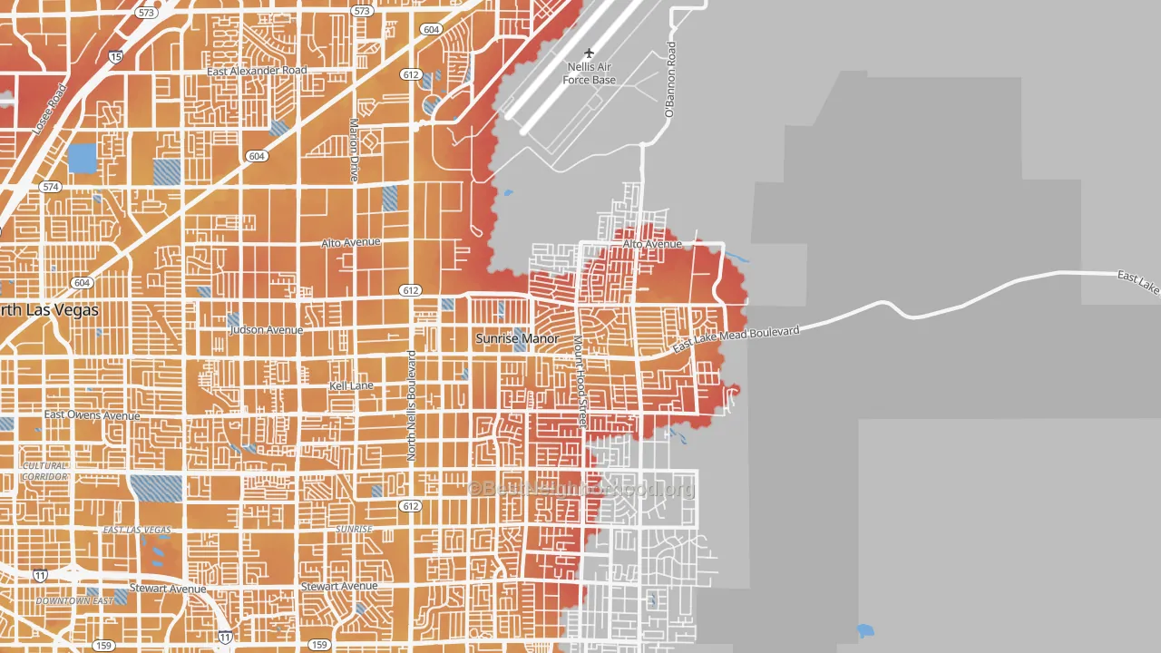 Transit Grade map of 89156, NV