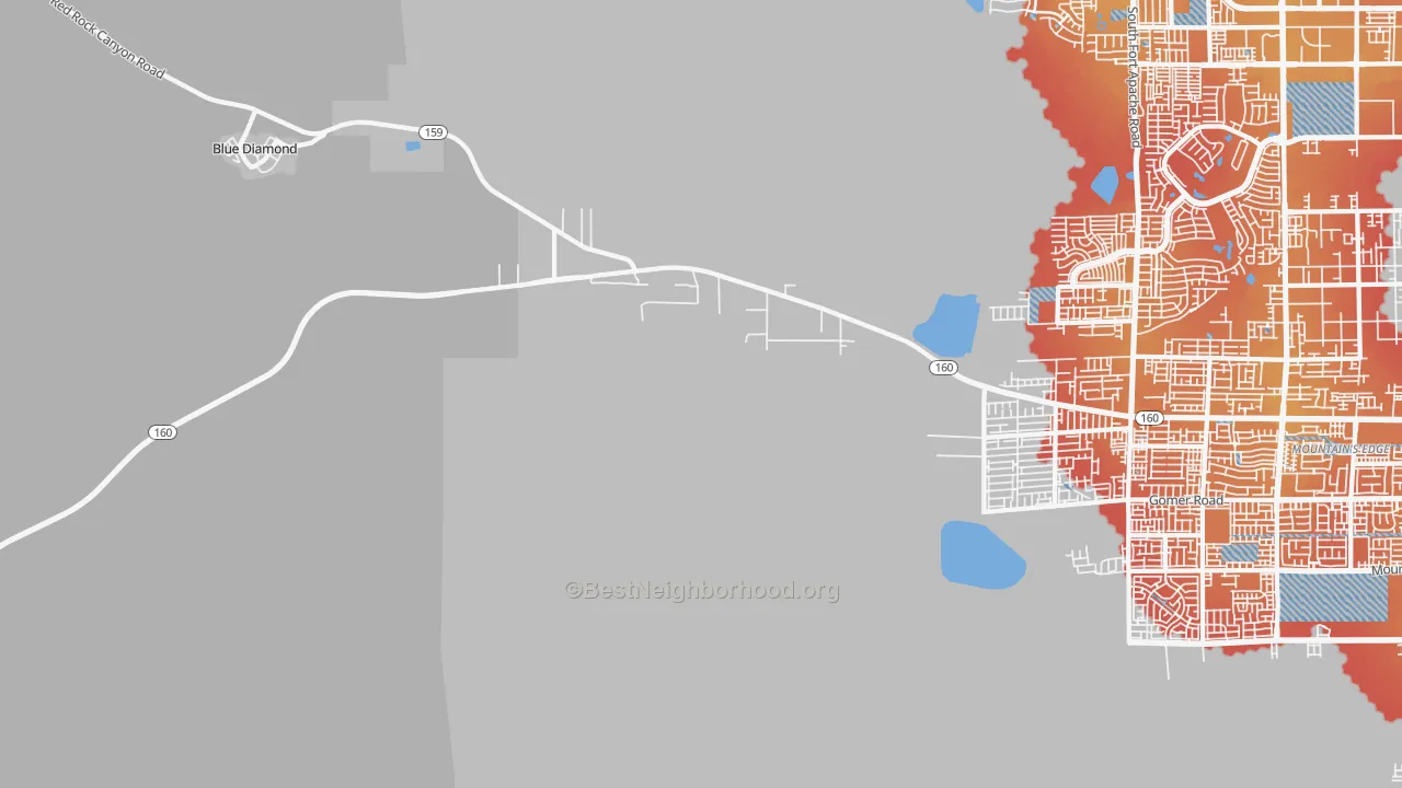 Transit Grade map of 89161, NV