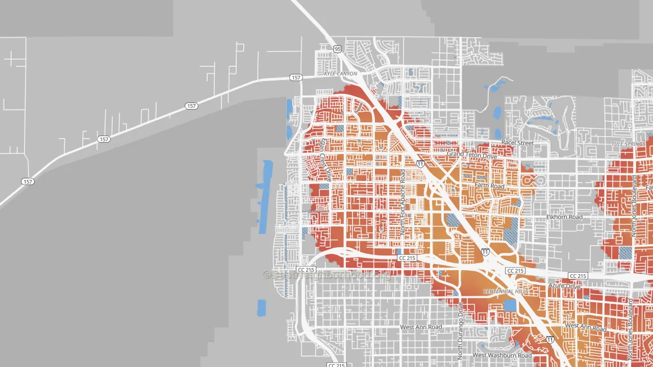 Transit Grade map of 89166, NV