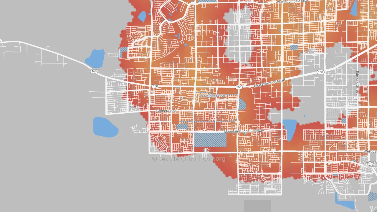 Transit Grade map of 89178, NV