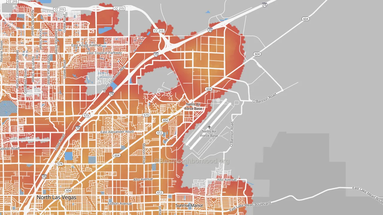 Transit Grade map of 89191, NV