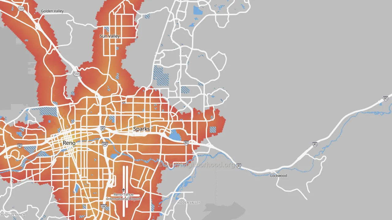 Transit Grade map of 89434, NV