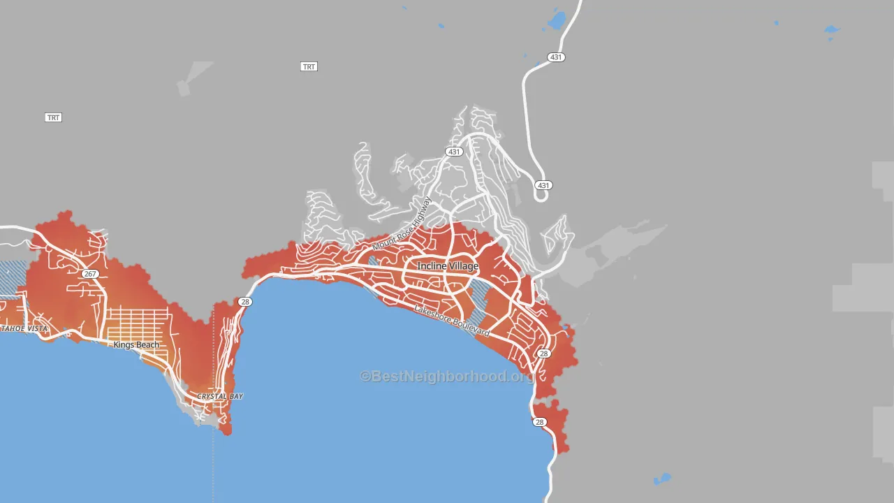 Transit Grade map of 89451, NV