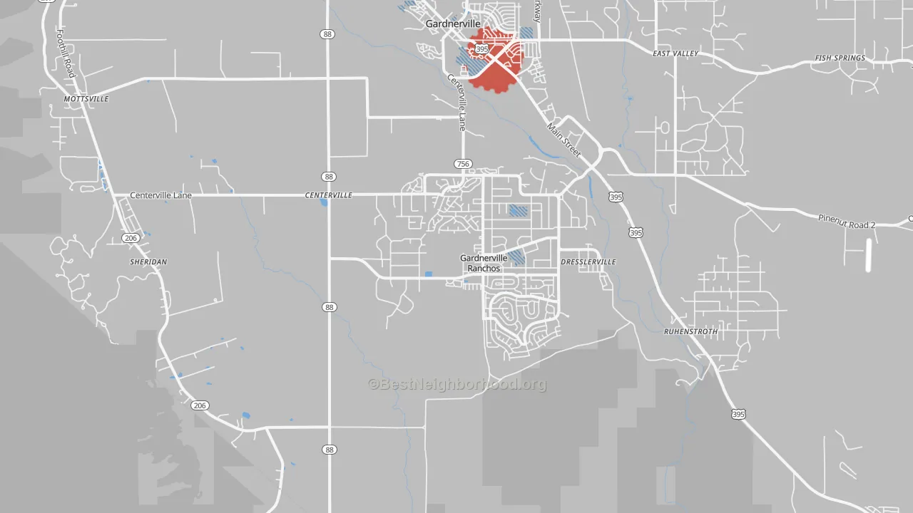 Transit Grade map of 89460, NV