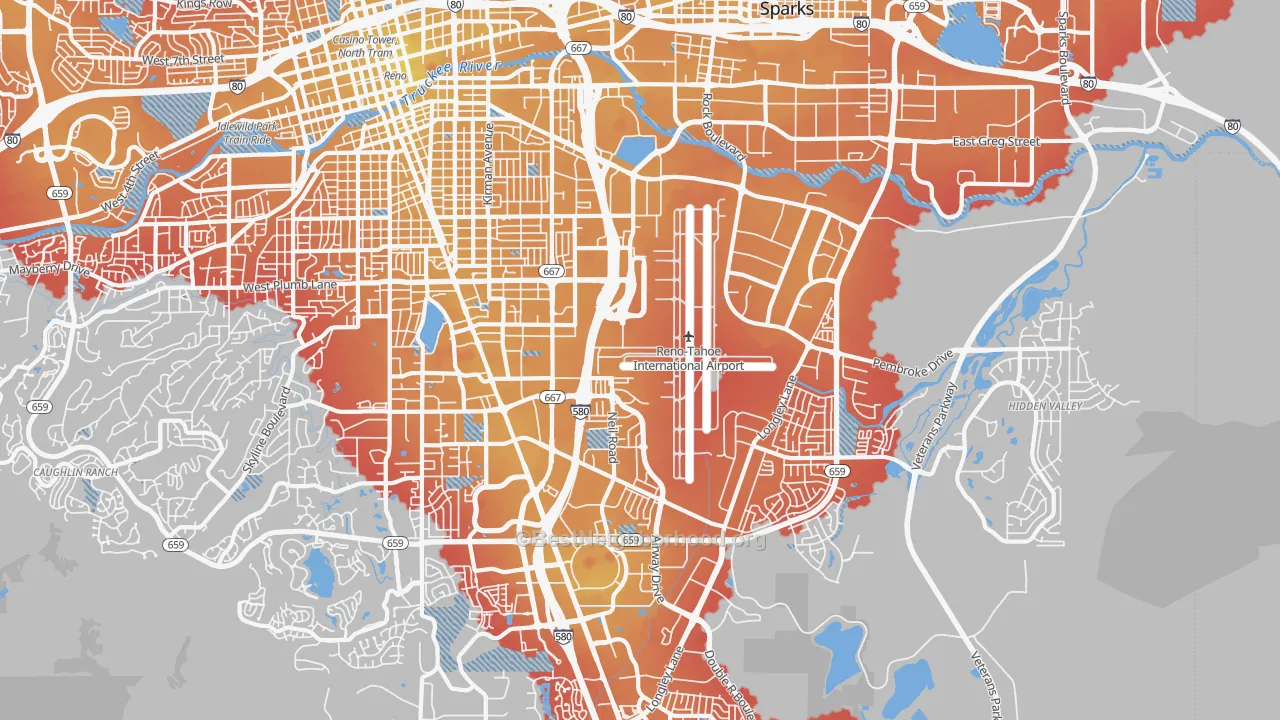 Transit Grade map of 89502, NV
