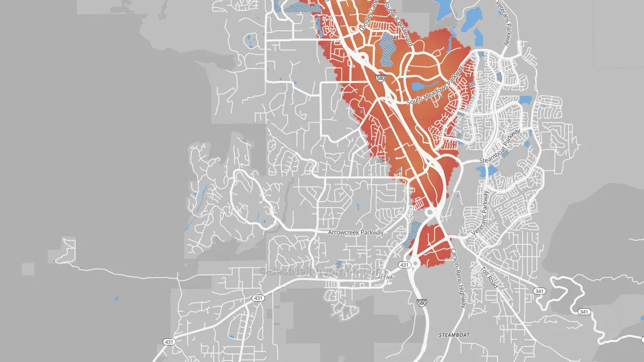 Transit Grade map of 89511, NV