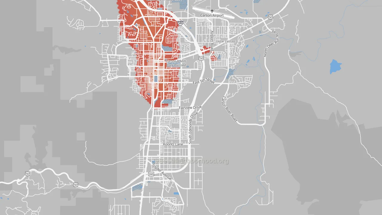 Transit Grade map of 89701, NV