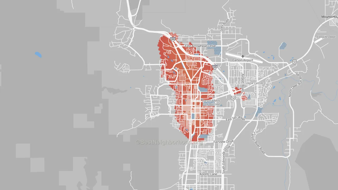 Transit Grade map of 89703, NV
